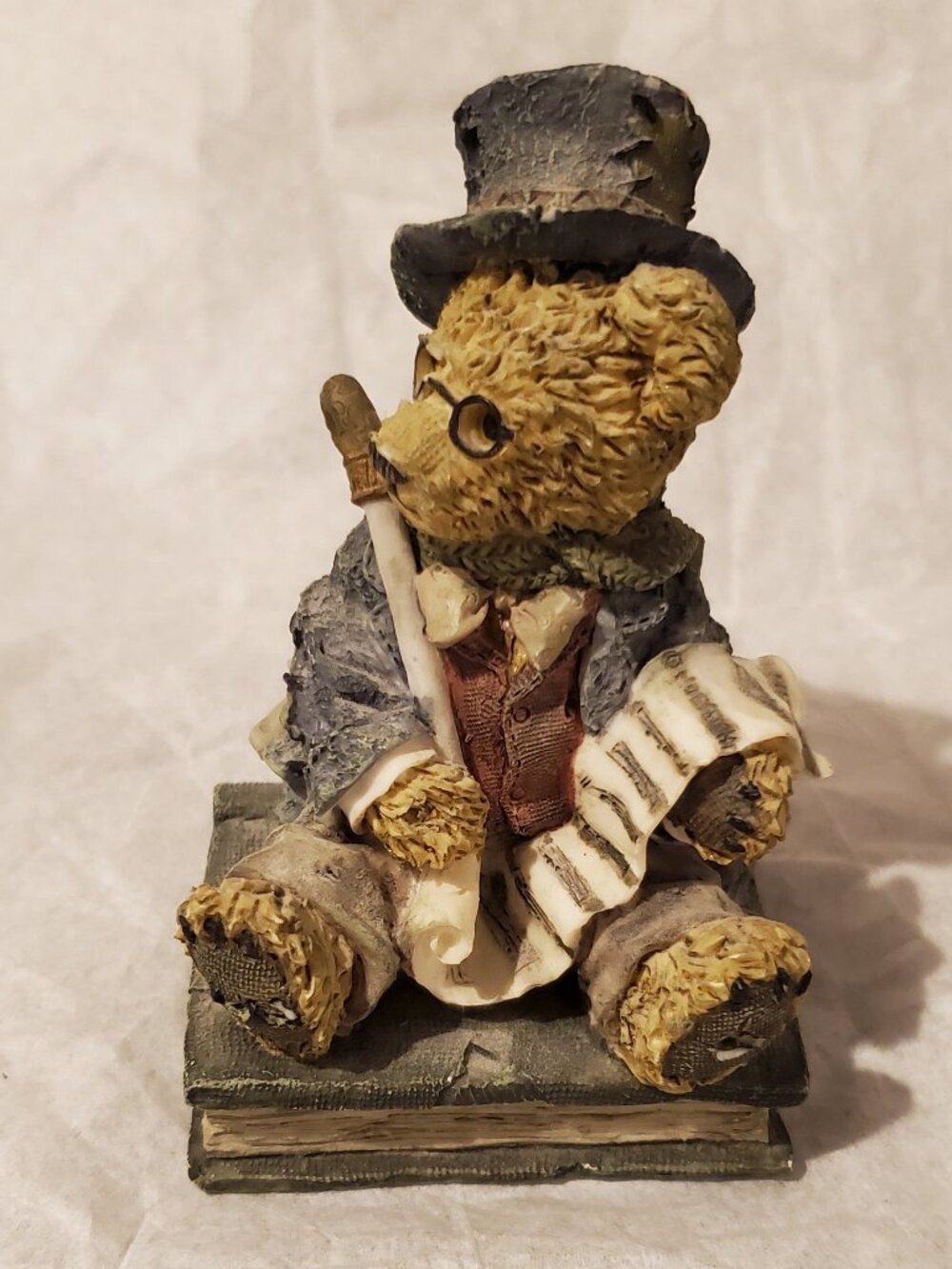 Teddy Bear on Book Keepsake Figurine
